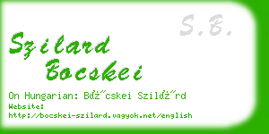szilard bocskei business card
